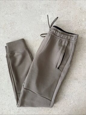 Neutral Taupe Drawstring Jogger Pants